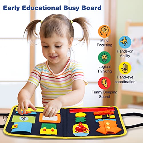 Toddler Toys for 1 2 3 4 Year Old Girls Boys,Busy Board Montessori Toys for 1-4 Year Old,Sensory Toys for Toddler Age 2-4,Preschool Educational Toys for Developing Basic Skill,Gifts for 2-4 Year Old | The Storepaperoomates Retail Market - Fast Affordable Shopping