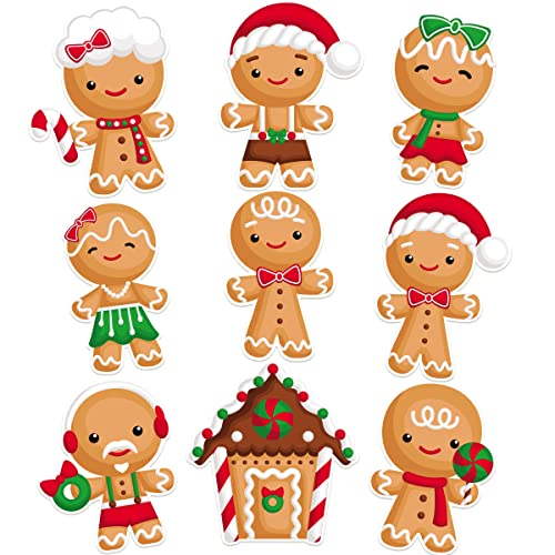 45PCS Gingerbread Cutouts Christmas Decoration Holiday Classroom School Party Supply