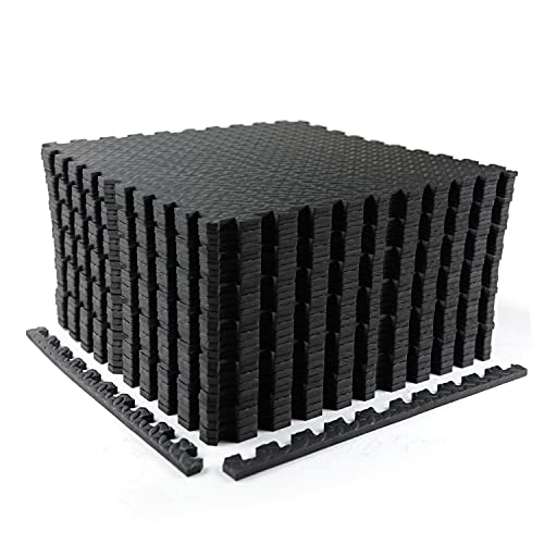 CAP Barbell 36-Piece Diamond Plate Texture Puzzle Exercise Mat with Interlocking Tiles, Covers 144 square feet