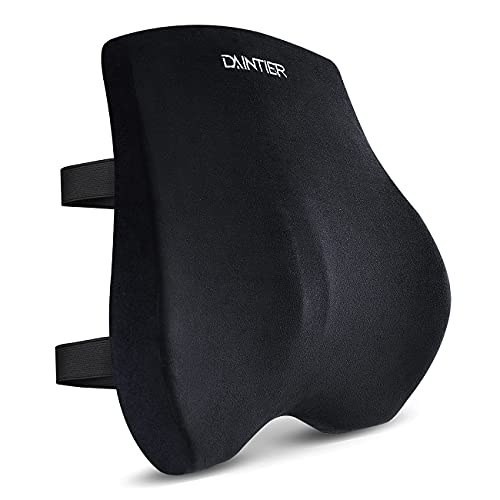 DAINTIER Back Cushion,Lumbar Support Cushion Pillow,100% Memory Foam Car Cushion, Office Chair Cushion for Back Pain Relief, Ideal Back Support for Car Seat, Gaming Chair，Wheelchair…
