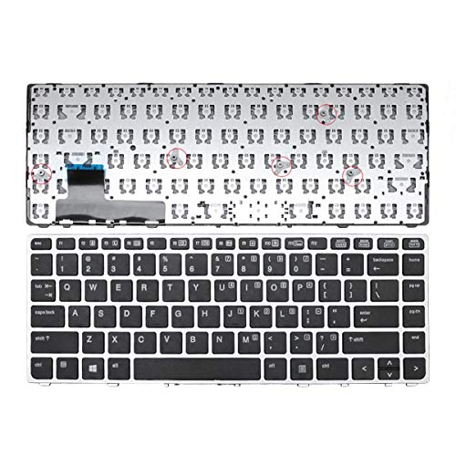 LXDDP Laptop Replacement US Layout Keyboard for HP EliteBook Folio 9470M 9470 9480 9480M Without Backlit Without Pointer US, Black