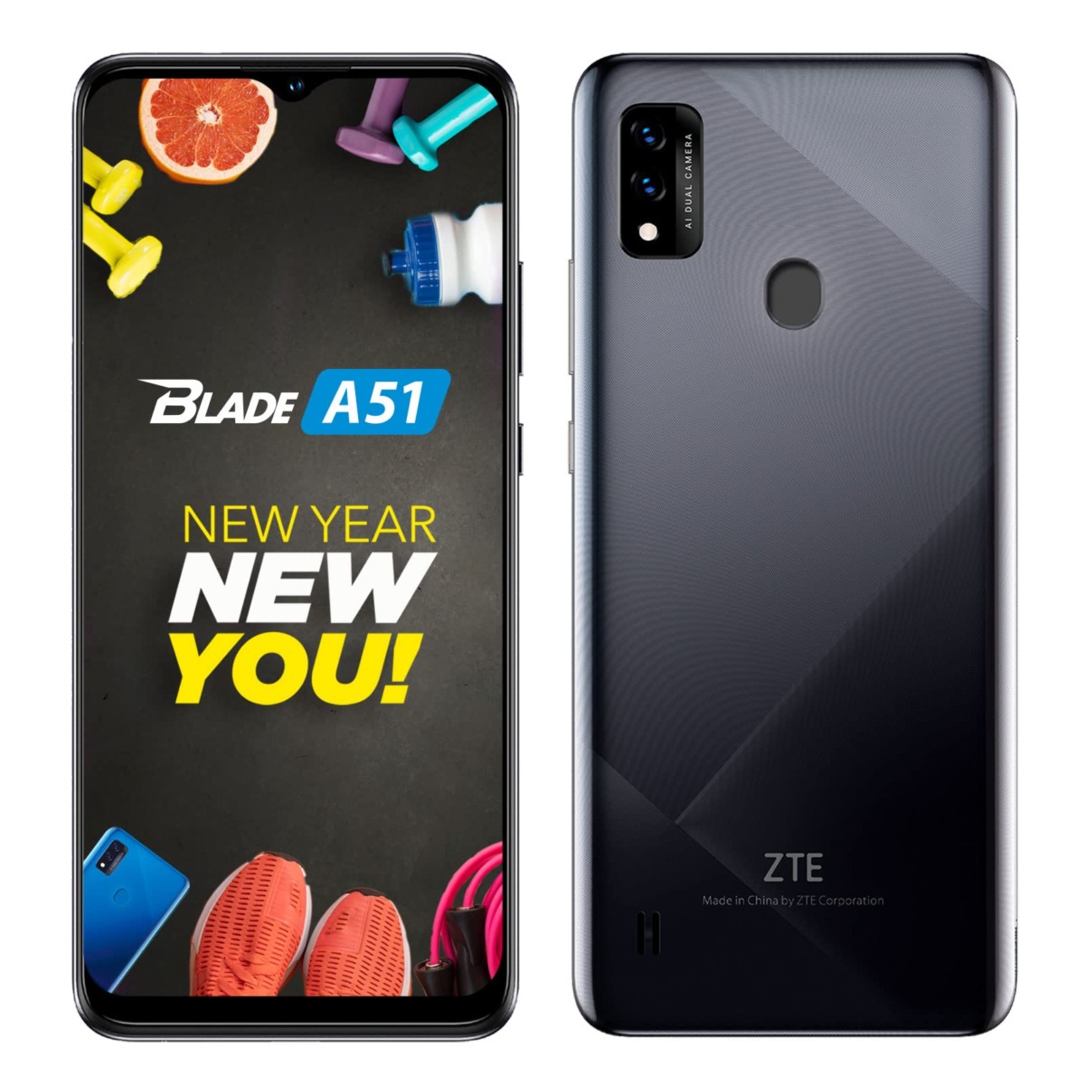 ZTE Blade A51 6.52″ 13MP Camera | 2+64GB | Dual Sim | 3200mAh (Gray) | The Storepaperoomates Retail Market - Fast Affordable Shopping