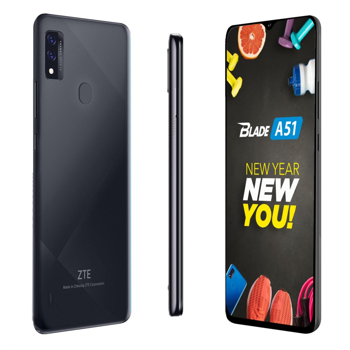ZTE Blade A51 6.52″ 13MP Camera | 2+64GB | Dual Sim | 3200mAh (Gray) | The Storepaperoomates Retail Market - Fast Affordable Shopping