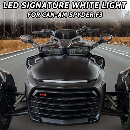 SAUTVS LED Signature White Light Kit for Spyder F3, LED Daytime Running Light DRL for Can-Am Spyder F3 All Models (1PCS, Replace #219400599) | The Storepaperoomates Retail Market - Fast Affordable Shopping