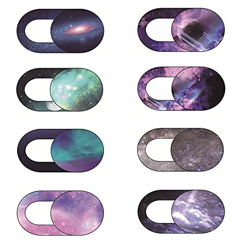 LISM Webcam Cover 8 Packs, Ultra-Thin Camera Cover Privacy Protector, Cover Slide for Laptop/Mac/MacBook Air/iPad/iMac/PC/Cell Phone, Webcam Covers Laptop Accessories (Starry Sky)