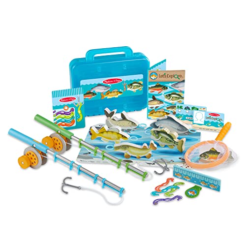 Melissa & Doug Let’s Explore Fishing Play Set – 21 Pieces – Toy Fishing Set For Toddlers And Kids, Pretend Play Fishing Toy, Learning Toys For Kids Ages 3+