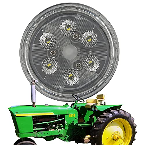 AGP.1978 Round 30W Agriculture LED Work Light,Par 36 LED Light Replace 4410, 4411 Sealed Beam, Tractor LED Lamp Compatible with Allis Chalmers Ford International John Deere Case Tractor Flood 12V