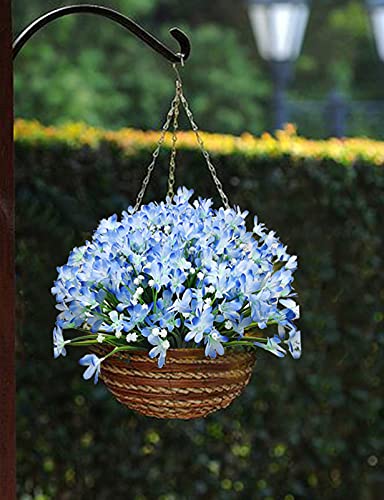 Artificial Flowers Outdoors 20 Bundles Fake Daffodils Flowers Greenery No Fade Faux Plastic Plants for Decoration Bouquet Indoor Outdoor Home Garden Porch Window Box Decorating (Blue20) | The Storepaperoomates Retail Market - Fast Affordable Shopping