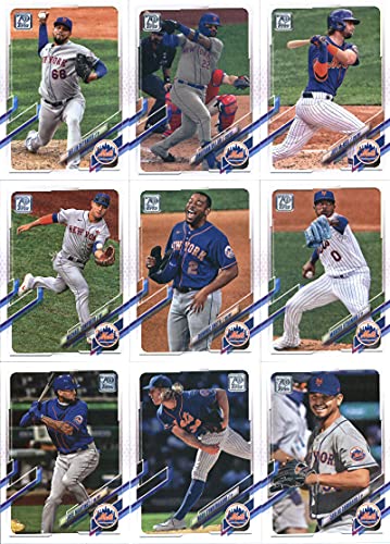 2021 Topps Complete (Series 1 & 2) New York Mets Team Set of 24 Cards: Andres Gimenez(#53), Steven Matz(#56), David Peterson(#78), Pete Alonso(#84), Brandon Nimmo(#106), Wilson Ramos(#127), Seth Lugo(#155), J.D. Davis(#163), Jacob deGrom(#170), Amed Rosar