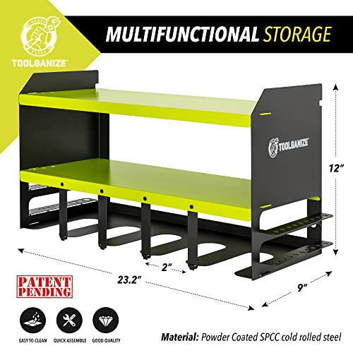 Toolganize Power Tool Organizer & Storage Wall Mount – Heavy Duty Metal Drill Holder & Cordless Tool Organizers Chest Rack – Premium Garage Utility Shelf & Pegboard Shed Workshop Shelving – Green | The Storepaperoomates Retail Market - Fast Affordable Shopping
