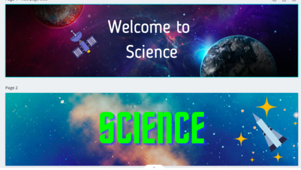 Welcome to Science – Google Classroom Header & Printable
