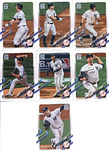 2021 Topps Complete (Series 1 & 2) New York Yankees Team Set of 26 Cards: Miguel Andujar(#30), New York Yankees(#39), Deivi Garcia(#41), Brett Gardner(#81), Albert Abreu(#88), Gerrit Cole(#95), Aaron Judge(#99), DJ LeMahieu(#108), Gio Urshela(#117), Arold