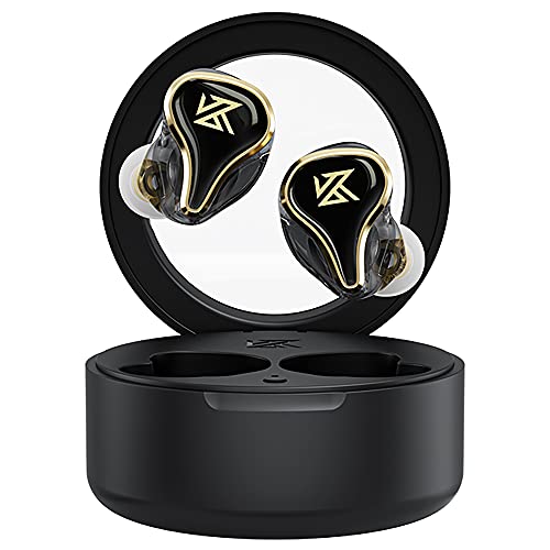 KZ SK10 True Wireless Earbuds Bluetooth 5.0 TWS – in-Ear Stereo Sound Ear Buds with 24 Hours Play-Time, Touch Control, Hi-Fi Stereo Sound,Includes Compact Charging Case (Black)