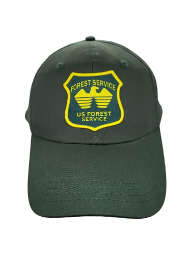 PNW Wonderland Apparel US Forest Service Hat with USFS Woven Patch (Green), One Size
