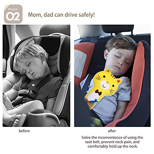 Seatbelt Pillow for Kids, Car Seat Belt Pillow for Kids Extra Soft Support Travel Pillow for Head Neck and Shoulder in Car Vehicle Shoulder Pads Car Travel Pillow Cushion Car Seat Pillow, Cat | The Storepaperoomates Retail Market - Fast Affordable Shopping