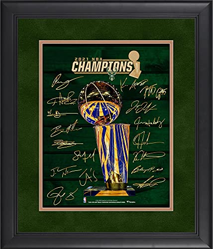 Milwaukee Bucks Framed 11″ x 14″ 2021 NBA Finals Champions Collage with Facsimile Signatures – NBA Team Plaques and Collages