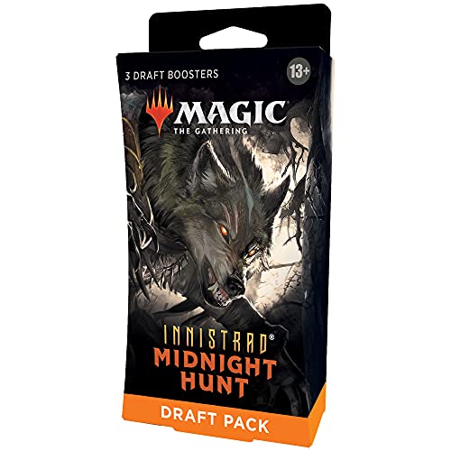 Magic The Gathering Innistrad: Midnight Hunt 3-Booster Draft Pack | 45 Magic Cards
