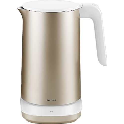 ZWILLING Enfinigy 1.56-qt Cool Touch Electric Kettle Pro, Cordless Tea Kettle, Gold