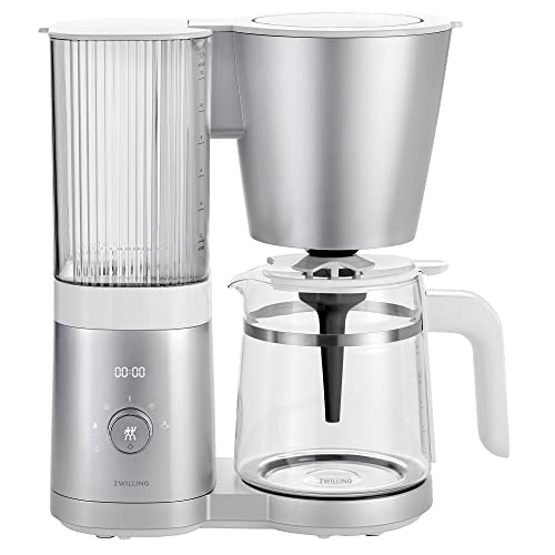 ZWILLING Enfinigy Glass Drip Coffee Maker 12 Cup, Awarded the SCA Golden Cup Standard, Silver