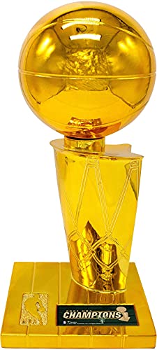 Milwaukee Bucks Unsigned 2021 NBA Finals Champions 12″ Replica Larry O’Brien Trophy with Sublimated Plate – NBA Team Plaques and Collages