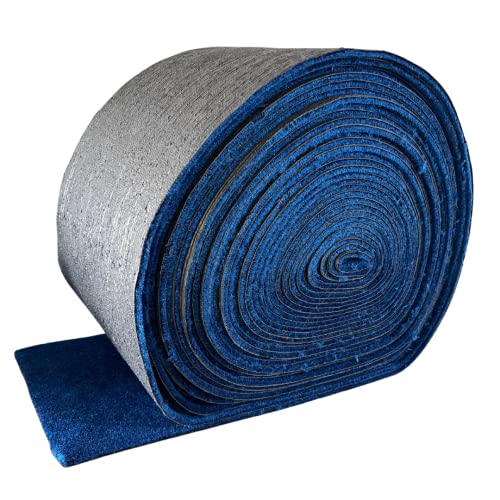 Carpet by the Foote, 20oz Boat Trailer Bunk Carpet, Trailer Guide Carpet, Marine Carpet, Boat Carpet, Bunk Padding, 24″(in.) Wide x 100′(ft.) Long, Blue Black