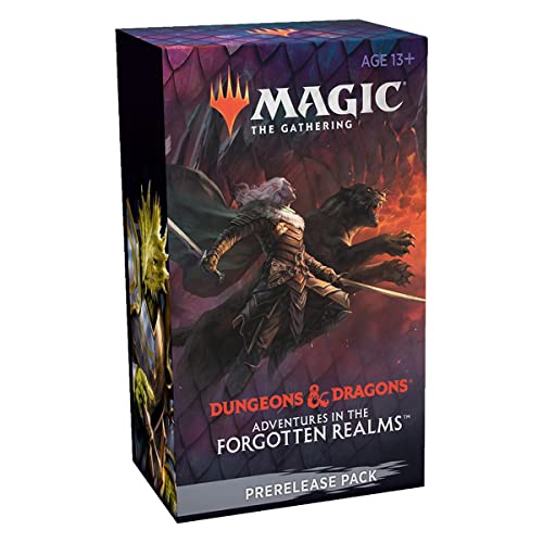 Card Game MTG Dungeons and Dragons Adventures in The Forgotten Realms Prerelease Kit – 6 Draft Boosters, Dice, Promo
