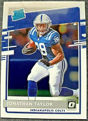 2020 Donruss Optic #167 Jonathan Taylor Rated Rookies RC Rookie Indianapolis Colts NFL Football Trading Card