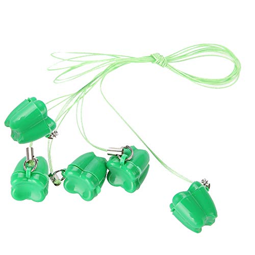 ANGGREK Milk Tooth Saver Necklaces, 5pcs Plastic Baby Milk Tooth Storage Box with Rope Tooth Saver Necklaces(green)
