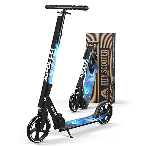 APOLLO Adult Scooter – Folding Kick Scooter for Adults, Teens & Kids Ages 6 Years and up with Big Wheels (XXL), Foldable Kick Scooters, Scooter for Adults 220 lbs (Stars)