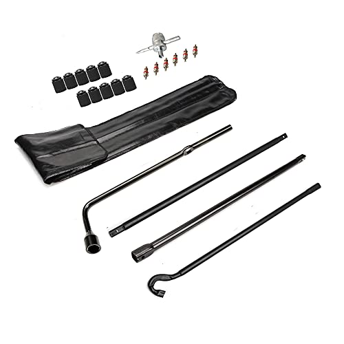 Dr.Roc Compatible with Spare Tire Tool Kit with Tire Jack Handle and Wheel Lug Wrench 2007-2021 Toyota Tundra 2008-2021 Toyota Sequoia