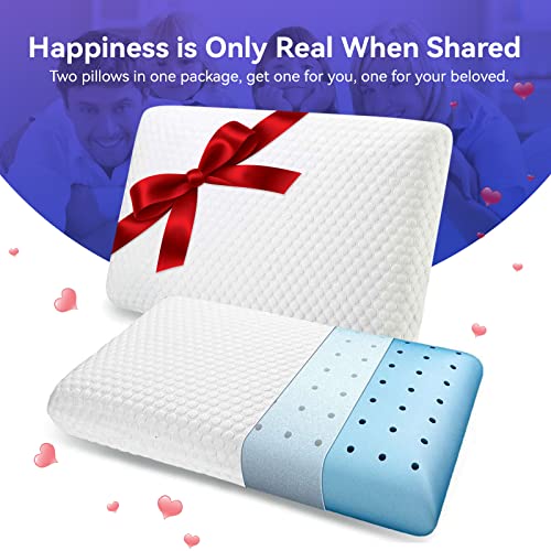 inight Memory Foam Pillows 2 Pack, Pillows Standard Size Set of 2, Back Sleeper & Side Sleeper Pillows, Cooling Pillows for Sleeping, Oeko-TEX & CertiPUR-US, White | The Storepaperoomates Retail Market - Fast Affordable Shopping
