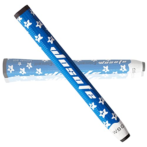 Golf Putter Grip Midsize 55g 3.0 LightWeight Non-slip Silica Gel Particle Eva Mens Starfish Pattern Several Colors to Choose (Blue, Midside)