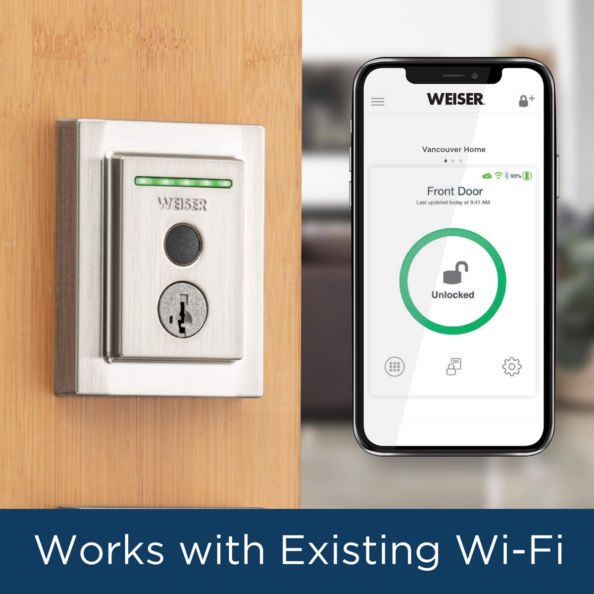 Weiser Halo Touch Wi-Fi Smart Lock with Fingerprint Reader, No Hub Required, Featuring SmartKey Security | The Storepaperoomates Retail Market - Fast Affordable Shopping