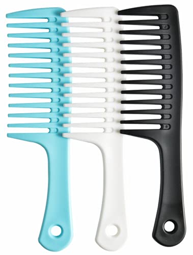 Wide Tooth Comb and Large Hair Detangling Comb, Durable Hair Brush for Best Styling and Professional Hair Care, Suitable for Curly Hair, Long Hair, Wet Hair in all Types, Reduce Hair Loss and Dandruff&Headache-Minimal breakages