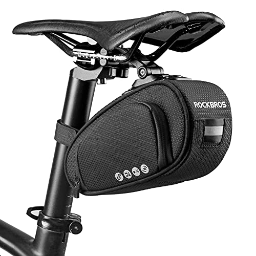 ROCKBROS Bike Saddle Bag Bike Bag Under Seat Bag Bicycle Seat Pack Pouch for Cycling Adjustable Mounting
