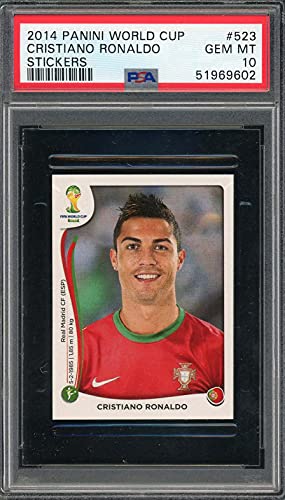 Cristiano Ronaldo 2014 Panini World Cup Stickers Card #523 PSA 10