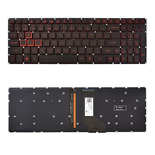 SUNMALL Replacement Keyboard with Backlit Compatible with Acer Nitro 5 AN515-31 AN515-41 AN515-42 AN515-51 AN515-52 AN515-53 N16C7 N17C1 Black US Layout