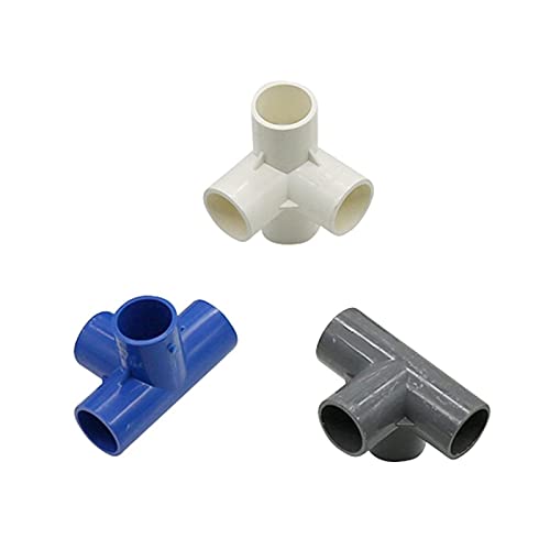 Spray Water Connection Garden Water Supply System 25mm Three-dimensional Cross PVC Connector Agricultural Greenhouse Irrigation Fish Tank Aquarium Supplies (Color : Blue)