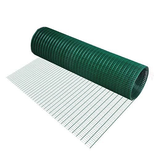 PawHut 98′ L x 35.5″ H Hardware Cloth, 1/2 x 1 Inch Wire Mesh Fence Netting Roll for Aviary, Chicken Coop, Rabbit Hutch, Animal, Garden Protection