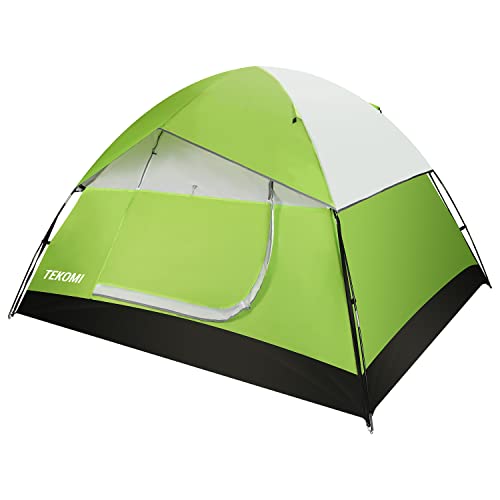 Camping Tent, TEKOMI 2/3 Person Waterproof Family Dome Tent with Removable Rain Fly, Instant Cabin Tent for 60 Seconds Set Up, Advanced Venting Design, Fit Camp Backpacking Hiking Outdoor, Dark Green