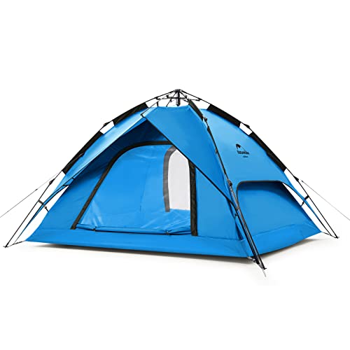 Naturehike 3 Person Pop Up Tent Outdoor Protable Travelling Hiking Camping Dual-Purpose Automatic Tent (Blue, 3 Person)