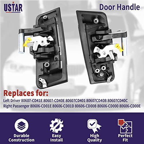 USTAR Exterior Door Handle Compatible with Nissan 350Z 2003-2009 Left Driver and Right Passenger Pair Kit 80606-CD01E 80606-CD01D 80606-CD00B (Black) | The Storepaperoomates Retail Market - Fast Affordable Shopping