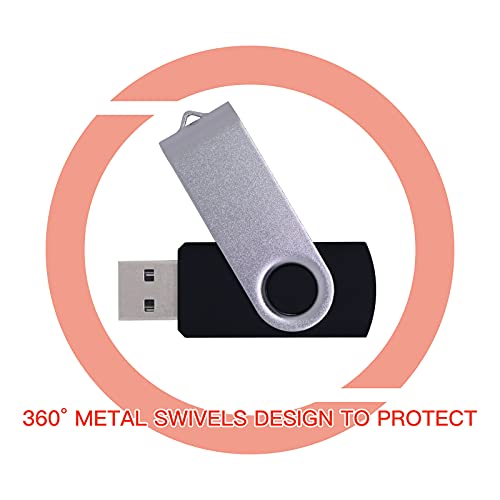 TosMemo USB Flash Drive 16GB Thumb Drive USB 2.0 Flash Drive Swivel Jump Drive Pen Drive Memory Stick for Data Storage(2 Pack,Black & Blue) | The Storepaperoomates Retail Market - Fast Affordable Shopping