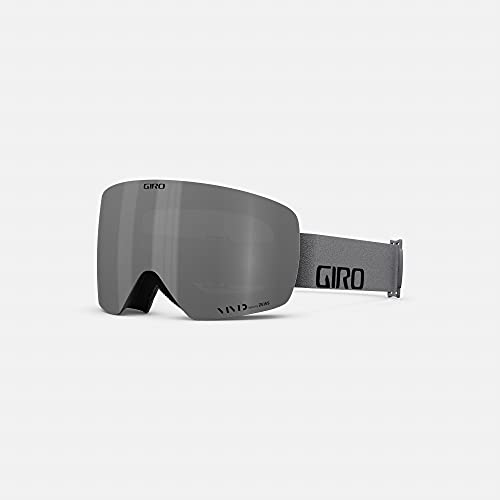 Giro Contour RS Ski Goggles – Snowboard Goggles for Men & Women – Grey Wordmark Strap with Vivid Onyx/Vivid Infrared Lenses