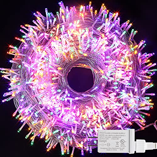 1000 LED String Lights, 337.6Ft Xmas String Light 8 Modes Plug-in Waterproof Mini Lights for Indoor and Outdoor, Holiday Christmas Tree Wedding Party Bedroom Decorations ( Multicolor )