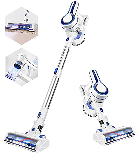 Cordless Vacuum Cleaner, Upgraded Powerful Suction 4 in 1 Stick Vacuum Cleaner 35min-Running Detachable Battery, 1.2L Large-Capacity Dust Cup-H120