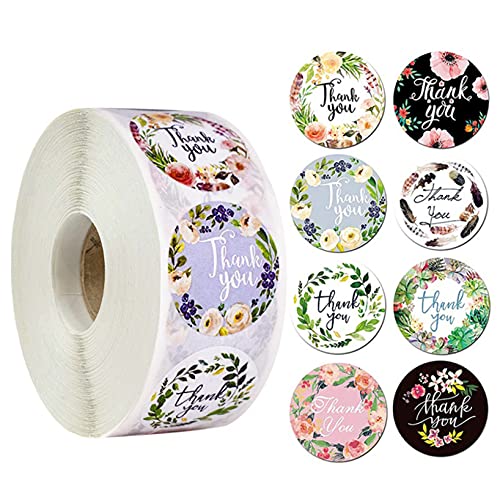 500 Stickers/roll Thank You Stickers Seal Labels for Your Order Supporting My Business Supplies Homemade Pretty Things