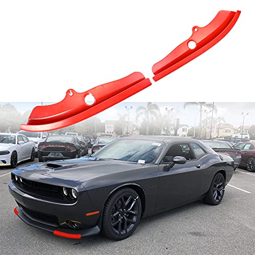 Front Bumper Lip Protector Compatible with 2015-2021 Dodge Challenger R/T Scat Pack 2019-2021 R/T GT Red Not for SXT Widebody