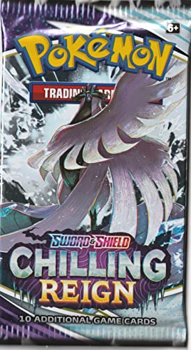 Chilling Reign Booster Pack Pokemon – Single Pack (10 Cards)