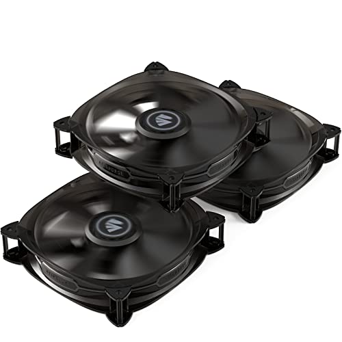 Asiahorse 120mm PC Case Fans with PWM Fan Splitter, Premium Quiet Computer Cooling Case Fan, 4-Pin, 800-2500 RPM, 3Pack (Dark Brown)